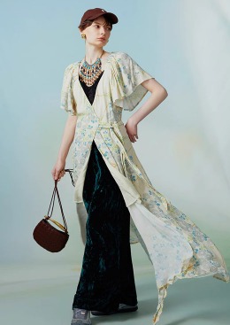 [수입명품ST여성의류] 240313-04OO DRESS 플라잉 슬리브 슬림 드레스